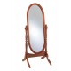 Full Length Oval Cheval Mirror - Oak