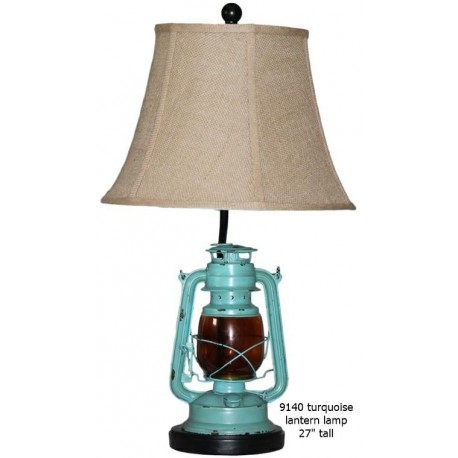 Lantern Table Lamp (Teal)