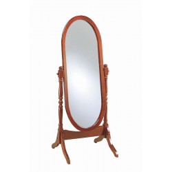 Oval Cheval Mirror - Merlot