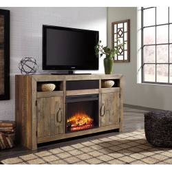 Sommerford 62" TV Stand w/ Fireplace Insert