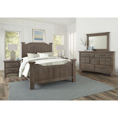 Sawmill Saddle Gray Bedroom w/ Arch Bed