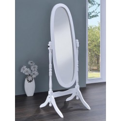 Foyet Oval Cheval Mirror - White