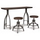 Odium Counter Height Dining Table and 2 Bar Stools Set