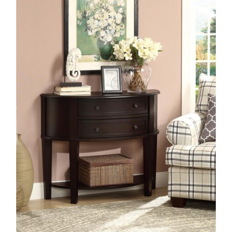 Diane 2-drawer Demilune Entryway Console