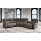Hoopster 6-Piece Triple Power Reclining Sectional 