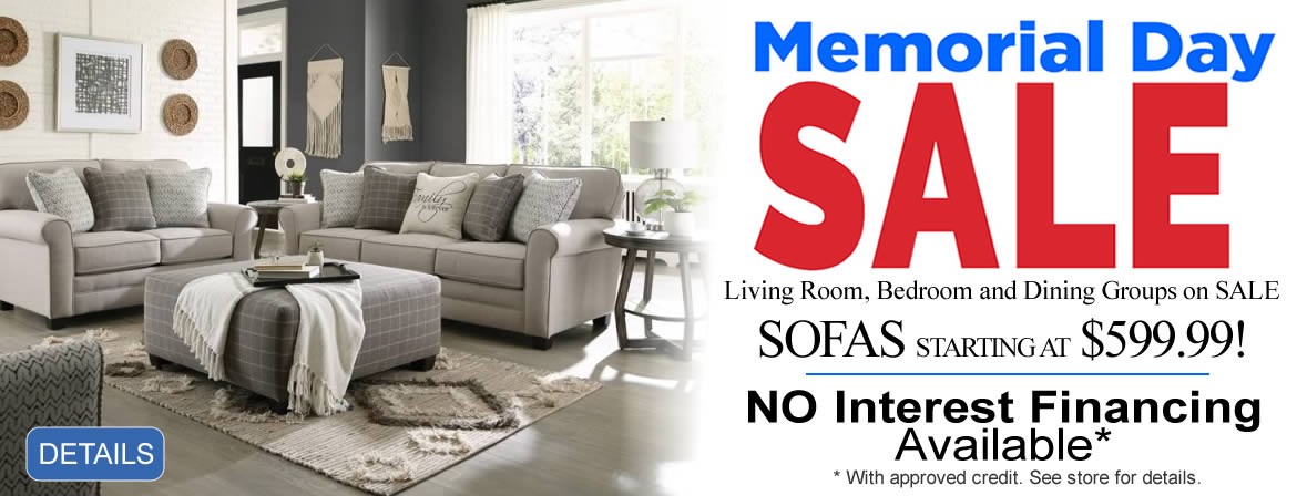 Sofas starting at $599.99!