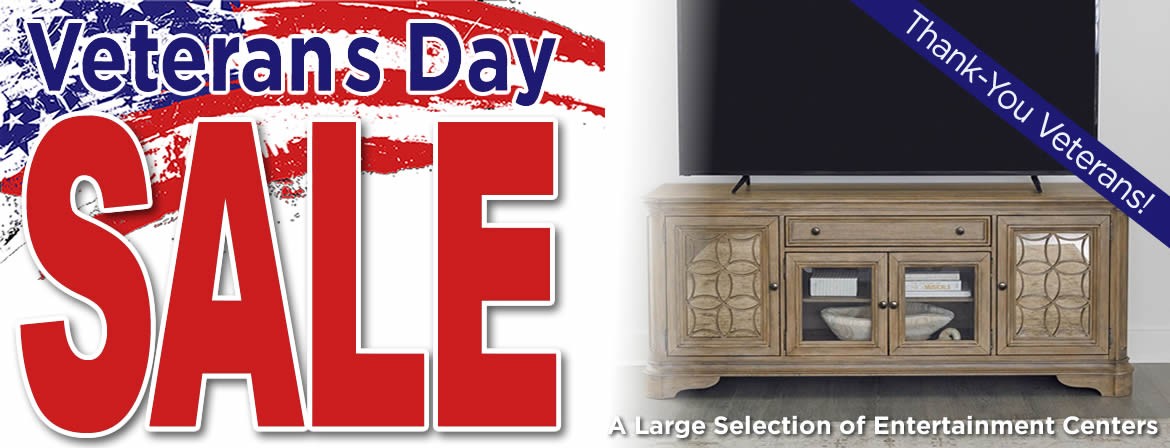 Veterans Day Entertainment Furniture Sale